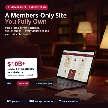Custom Membership Website