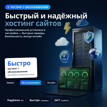 Хостинг и настройка сайта под ключ