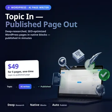 WordPress Page Writer — AI Content