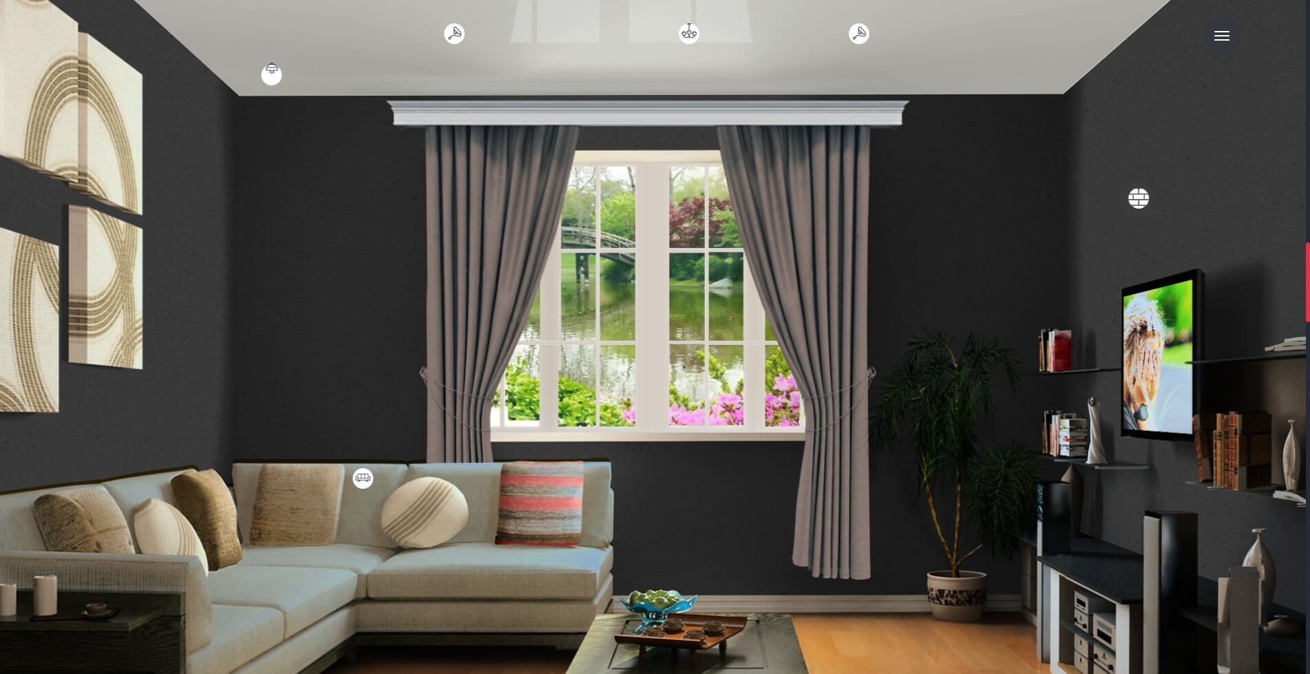 Stretch ceiling configurator — choosing texture and color