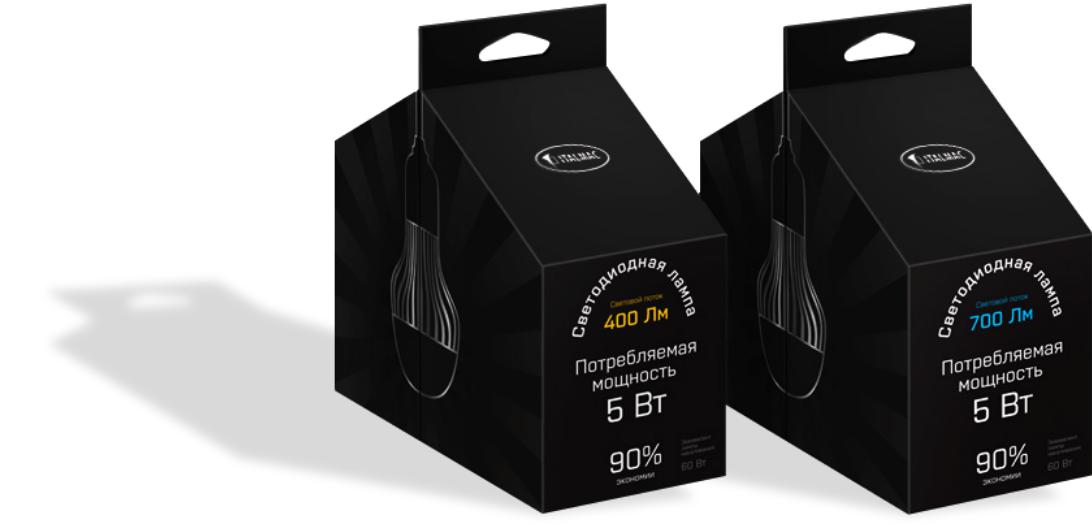 Italmac LED lamp packaging in two wattage options