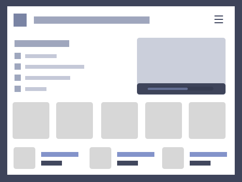 Block layout diagram of the catalog page