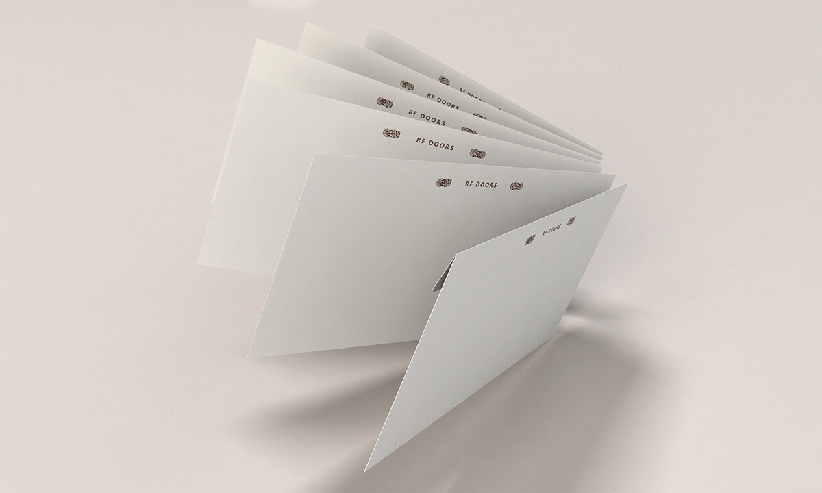 RF Doors — site footer design