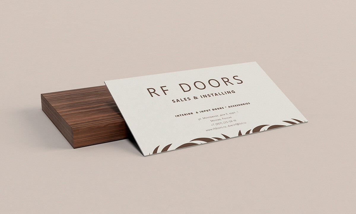 RF Doors — business card